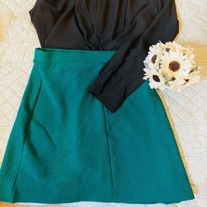 Green skater skirt
